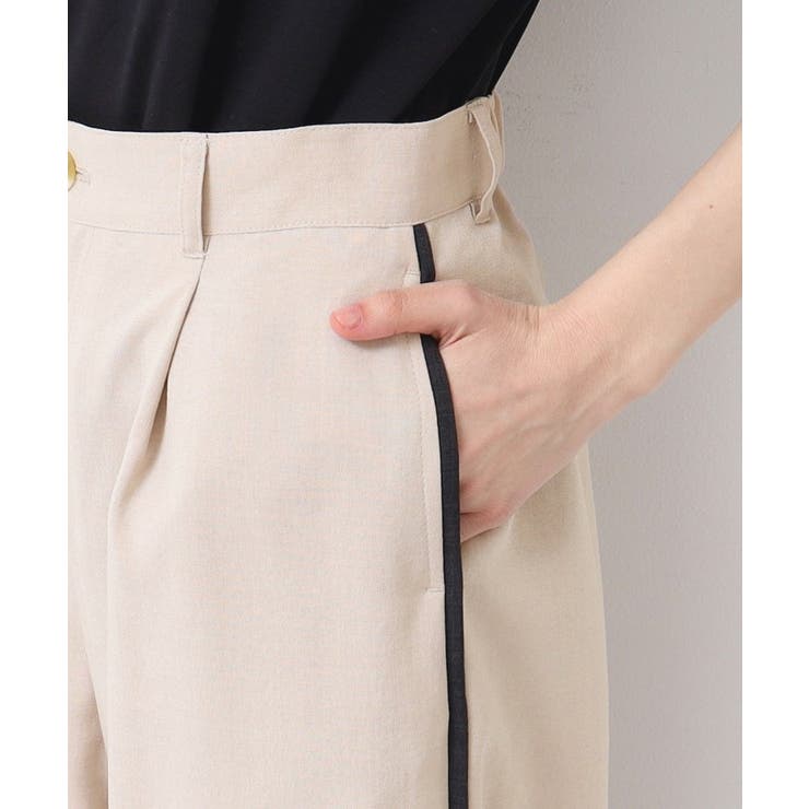 【セットアップ可能・洗える】タック入りワイドパンツ（S～L） | Dessin | 詳細画像18 