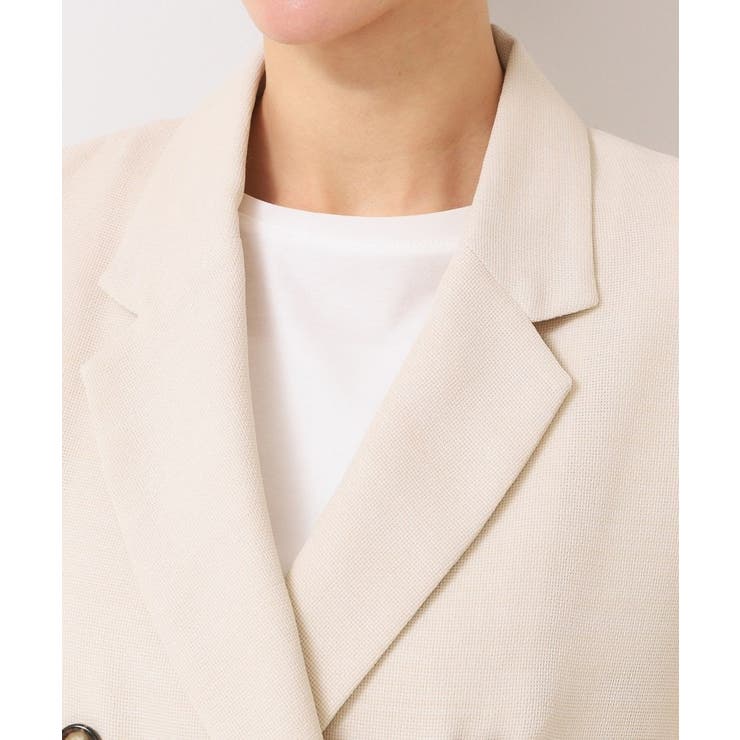 【洗える】リネンライクダブルジャケット（S～L） | Dessin | 詳細画像12 