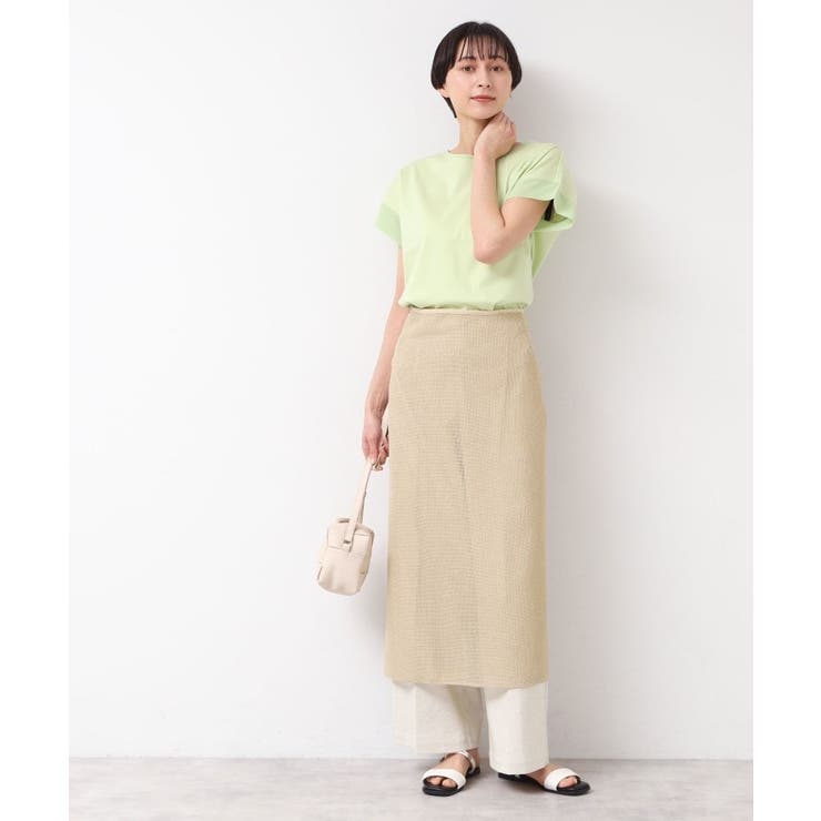 【洗える】ラメ入りメッシュ巻きスカート | Dessin | 詳細画像7 