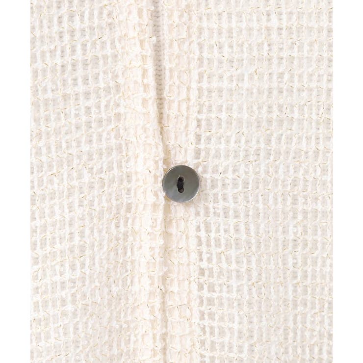 【前後2WAY・洗える】ラメ入りオーバーサイズメッシュブラウス | Dessin | 詳細画像7 