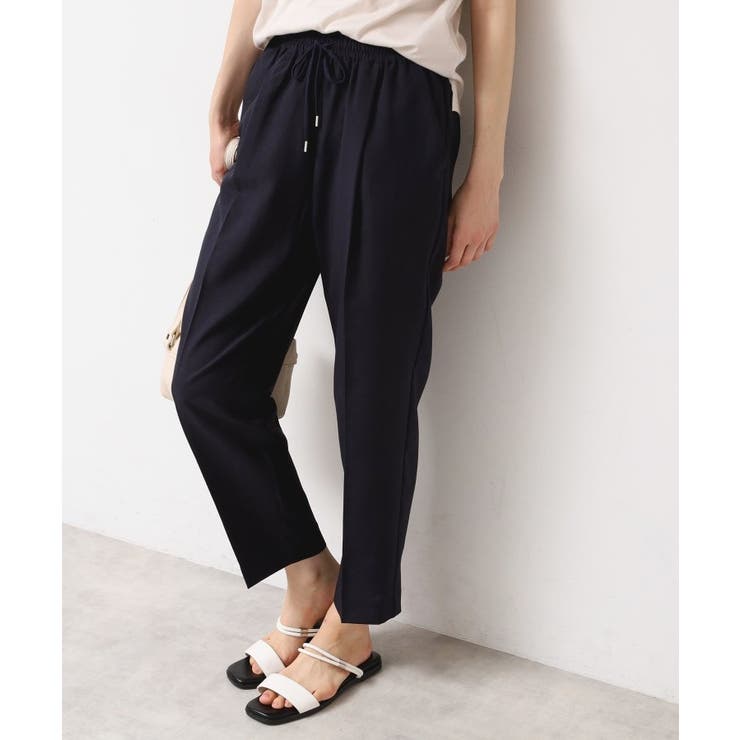 【ウエストゴム・洗える】センターライン入りテーパードパンツ（XS～L） | Dessin | 詳細画像2 