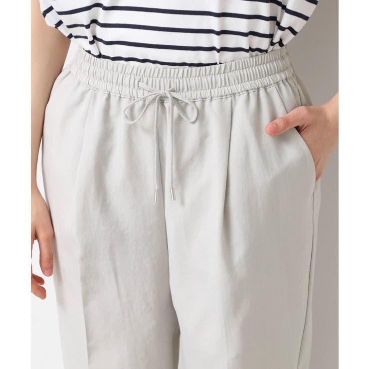 【ウエストゴム・洗える】センターライン入りテーパードパンツ（XS～L） | Dessin | 詳細画像31 