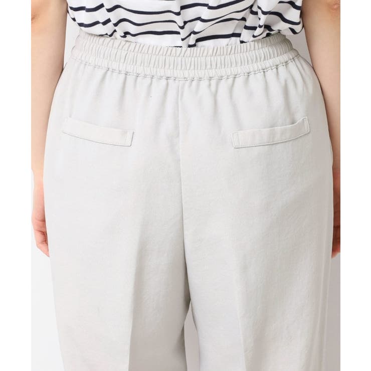 【ウエストゴム・洗える】センターライン入りテーパードパンツ（XS～L） | Dessin | 詳細画像32 