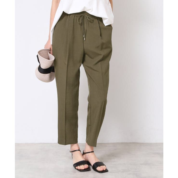 【ウエストゴム・洗える】センターライン入りテーパードパンツ（XS～L） | Dessin | 詳細画像17 