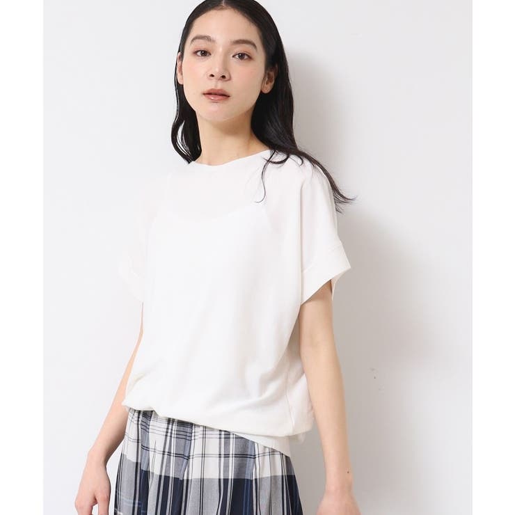 【洗える・4サイズ展開】後ろボタンニットプルオーバーフレンチスリーブ | Dessin | 詳細画像1 