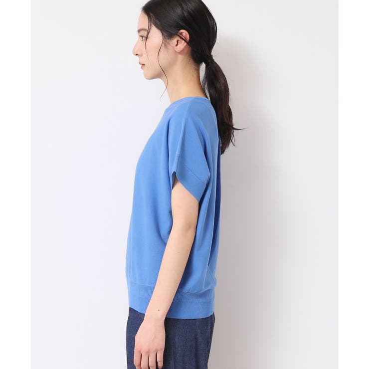 【洗える・4サイズ展開】後ろボタンニットプルオーバーフレンチスリーブ | Dessin | 詳細画像18 