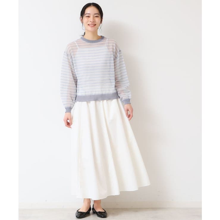 【洗える】シアーカラ―ボーダーニット（S～L） | Dessin | 詳細画像6 