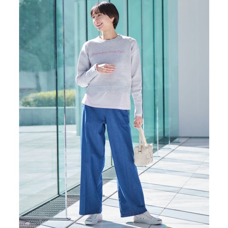 【洗える】クロップド丈ロゴジャカードニット（S～L） | Dessin | 詳細画像7 