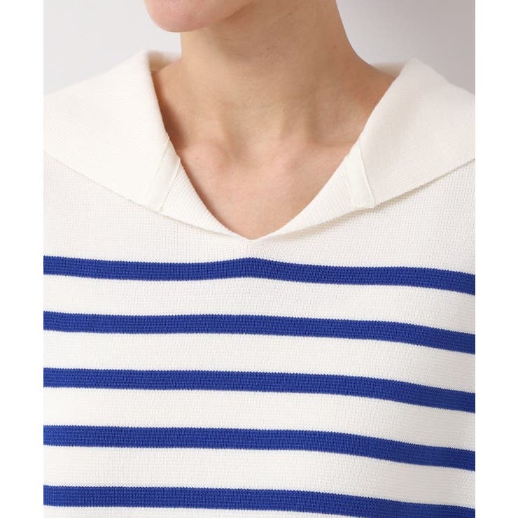 【洗える】セーラーカラーボーダーニット | Dessin | 詳細画像16 