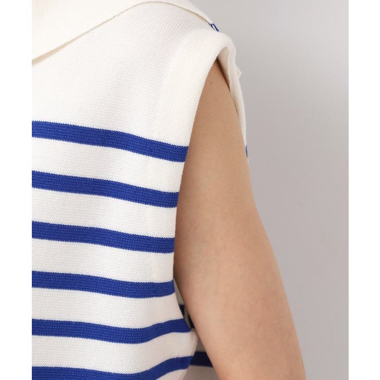 【洗える】セーラーカラーボーダーニット | Dessin | 詳細画像17 
