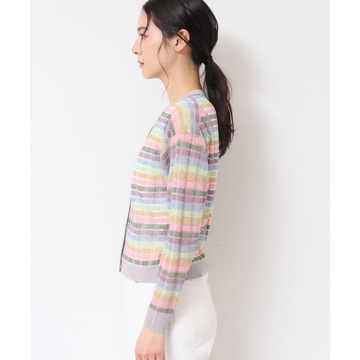 【洗える】シアーボーダーカーディガン（S～L） | Dessin | 詳細画像10 