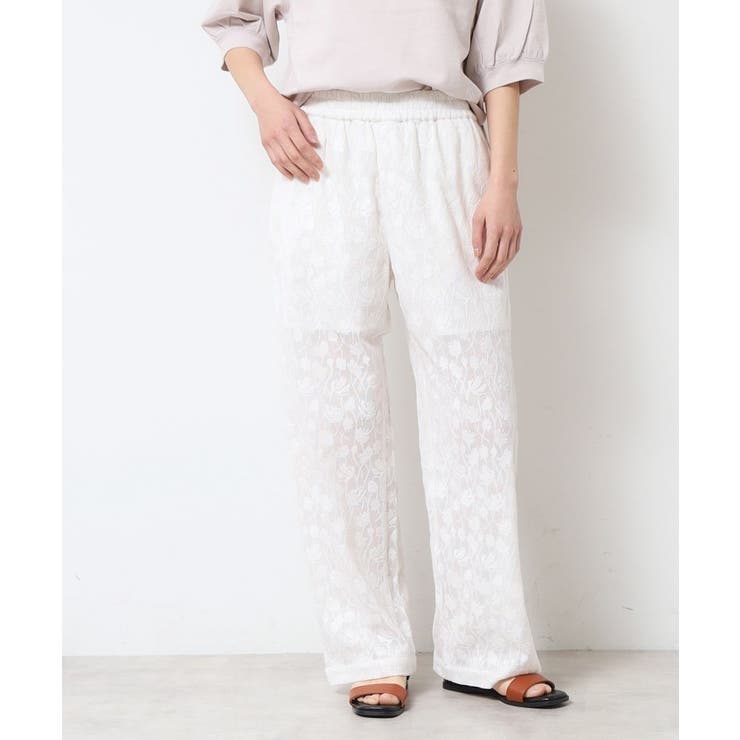 【ウエストゴム・洗える】刺繍柄インドレースパンツ | Dessin | 詳細画像5 