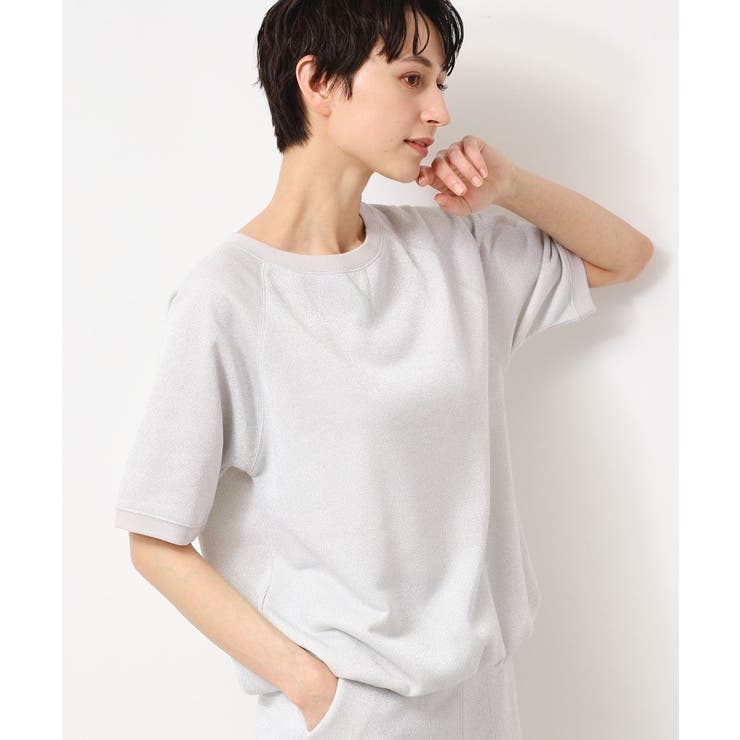 【セットアップ可能・洗える】ラメ入り裏毛ジャージプルオーバー | Dessin | 詳細画像2 