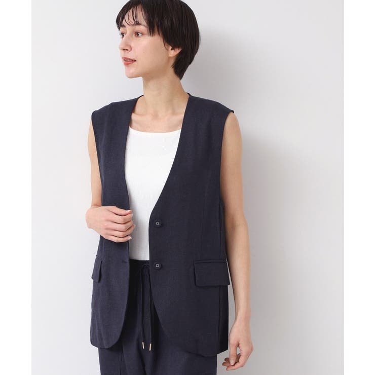 【セットアップ可能・洗える】ボタン付きジレ | Dessin | 詳細画像10 