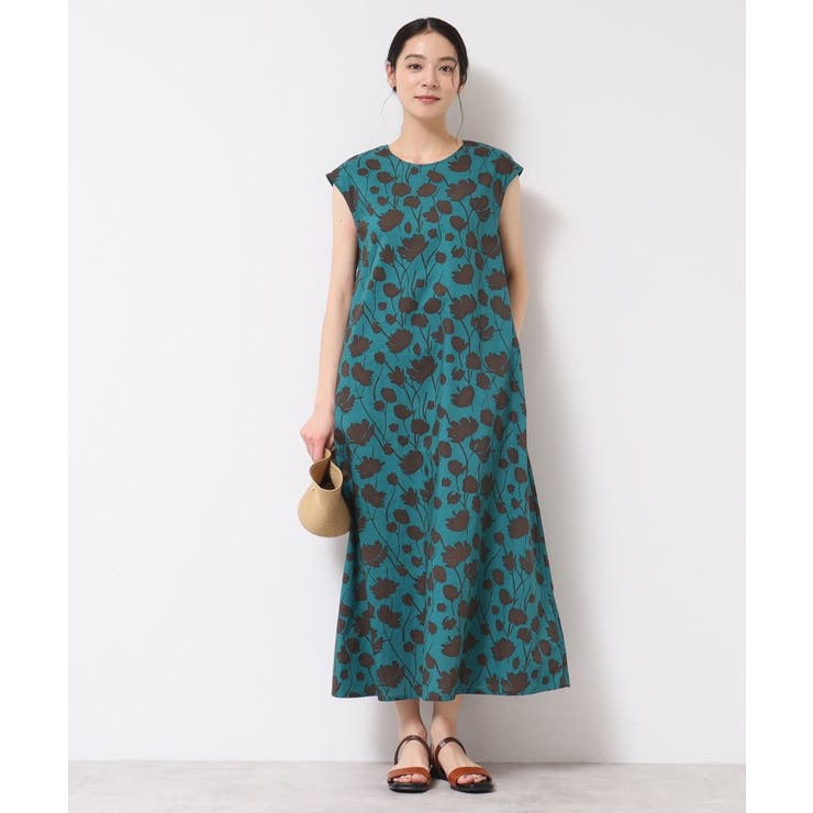 【リンクコーデ・洗える】フラワープリントワンピース | Dessin | 詳細画像7 