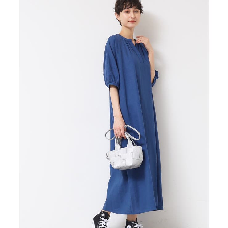 【洗える】パフスリーブAラインワンピース（S～L） | Dessin | 詳細画像9 