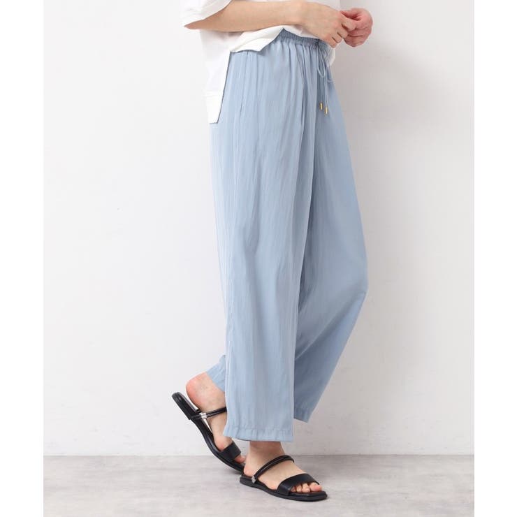 【ウエストゴム・洗える】サテンワイドパンツ | Dessin | 詳細画像6