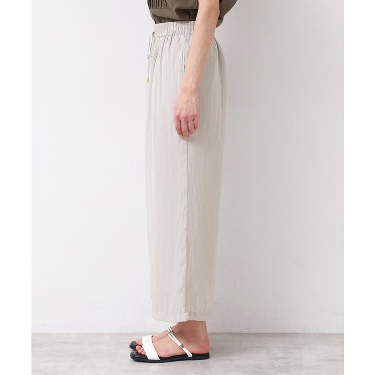 【ウエストゴム・洗える】サテンワイドパンツ | Dessin | 詳細画像14