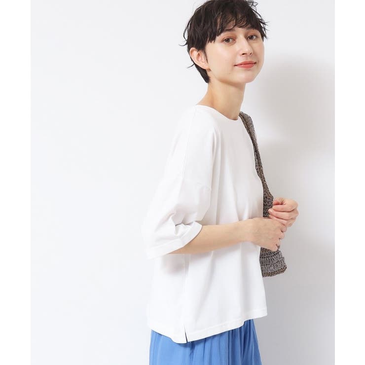 【二の腕カバー/接触冷感/UV】ロールアップスリーブTシャツ（XS～L） | Dessin | 詳細画像2 