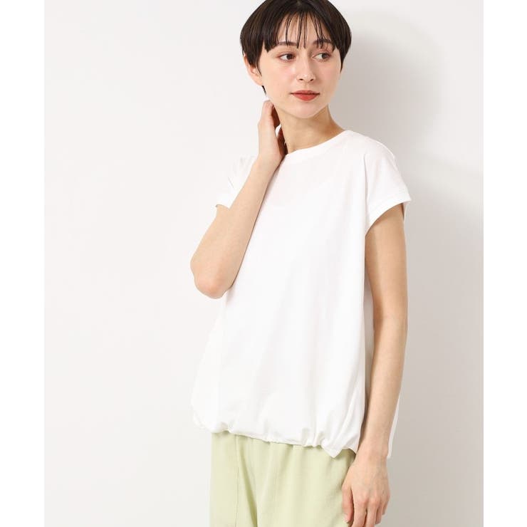 【洗える・UV】ドローコード付きフレンチスリーブカットソー | Dessin | 詳細画像1 