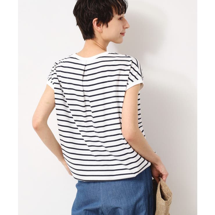 ブルー(193) | 【洗える・UV】ドローコード付きフレンチスリーブカットソー | Dessin