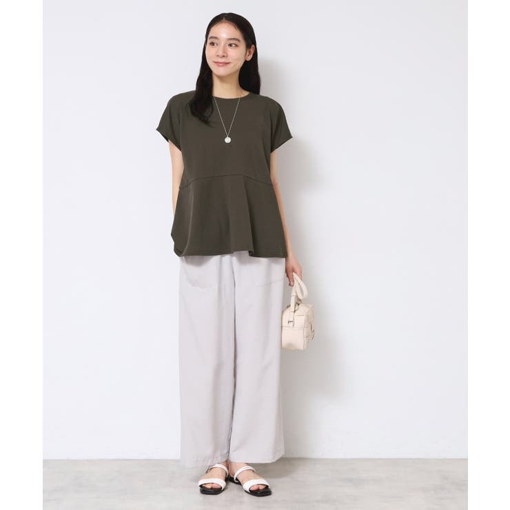 ◆【洗える】ペプラムチュニックカットソー（XS～L） | Dessin | 詳細画像6 