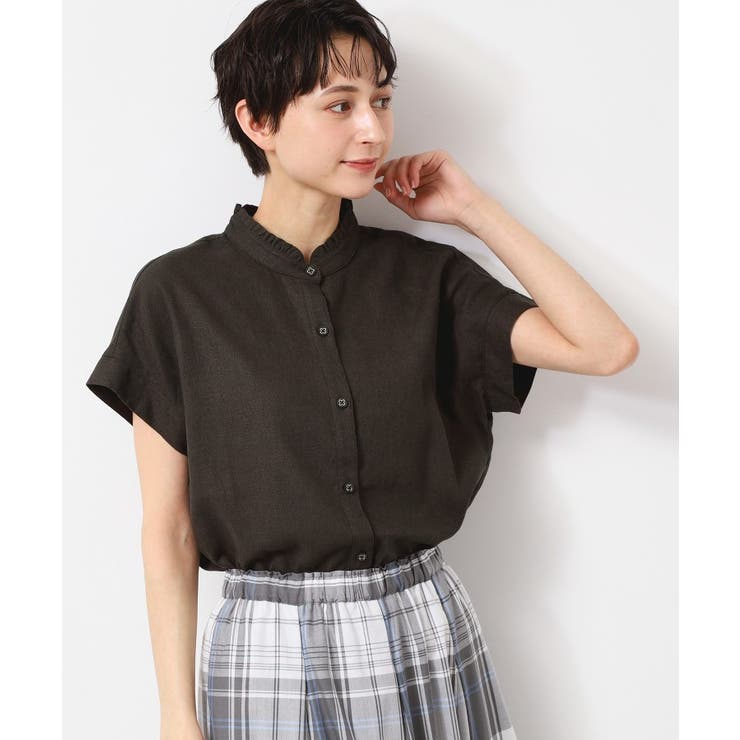 【洗える】フリルネックシャツ（XS～L） | Dessin | 詳細画像2 