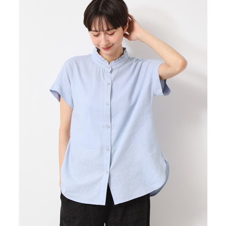 【洗える】フリルネックシャツ（XS～L） | Dessin | 詳細画像10 