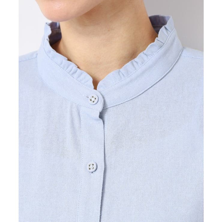 【洗える】フリルネックシャツ（XS～L） | Dessin | 詳細画像16 