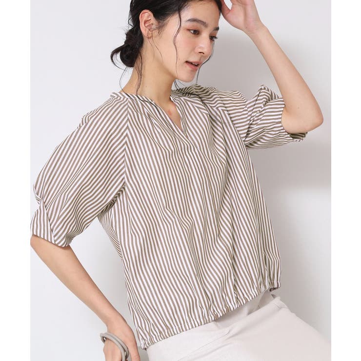 【洗える・4サイズ展開】パフスリーブ五分袖ブラウス（XS～L） | Dessin | 詳細画像6 