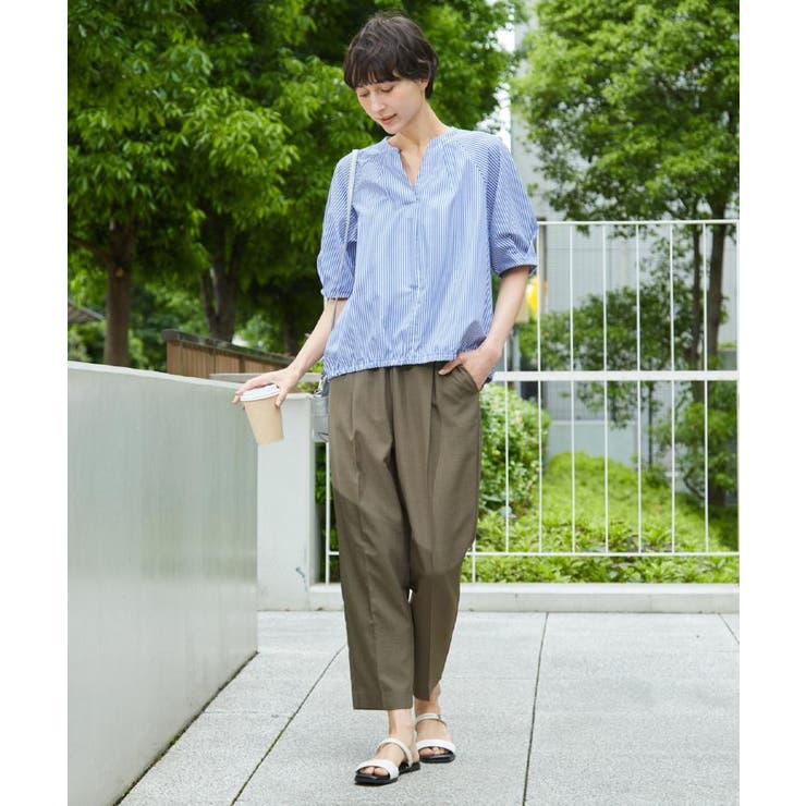 【洗える・4サイズ展開】パフスリーブ五分袖ブラウス（XS～L） | Dessin | 詳細画像15 