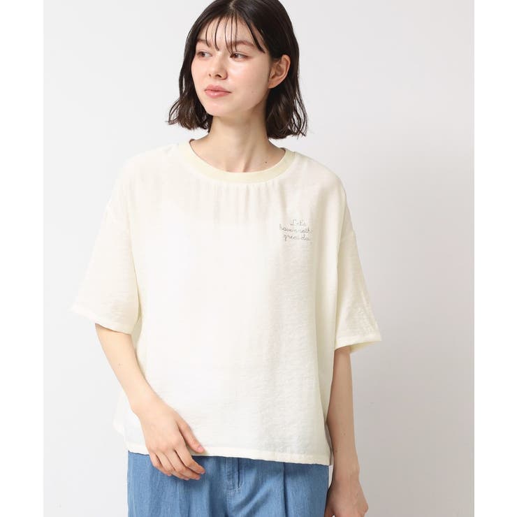 【洗える・4サイズ展開】ロゴ入りブラウス（XS～L） | Dessin | 詳細画像9 