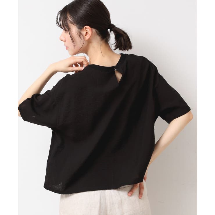 【洗える・4サイズ展開】ロゴ入りブラウス（XS～L） | Dessin | 詳細画像2 