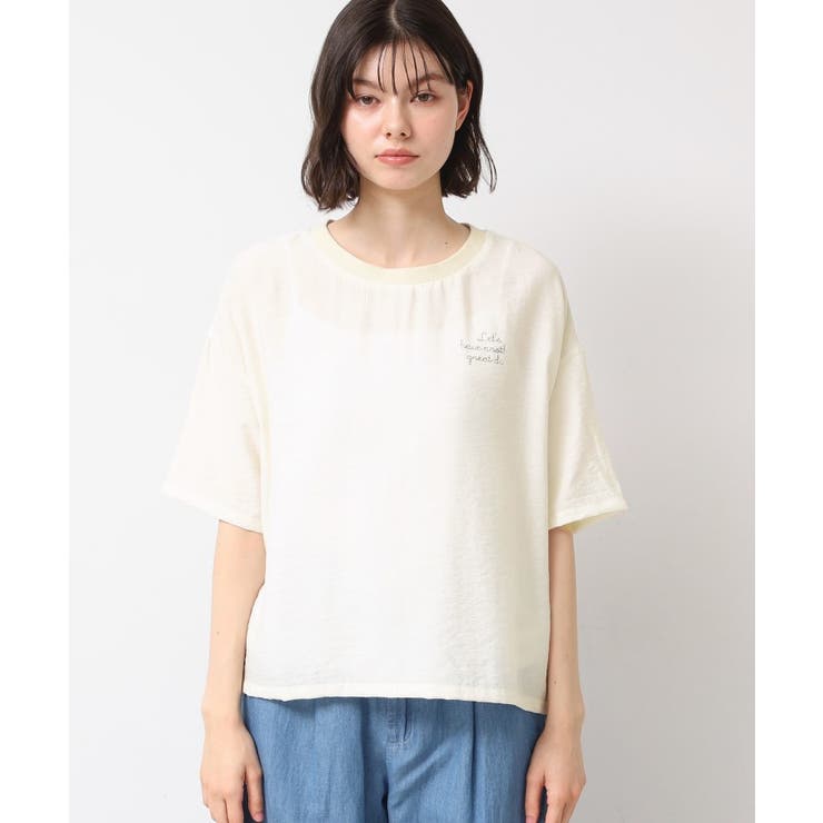 【洗える・4サイズ展開】ロゴ入りブラウス（XS～L） | Dessin | 詳細画像13 