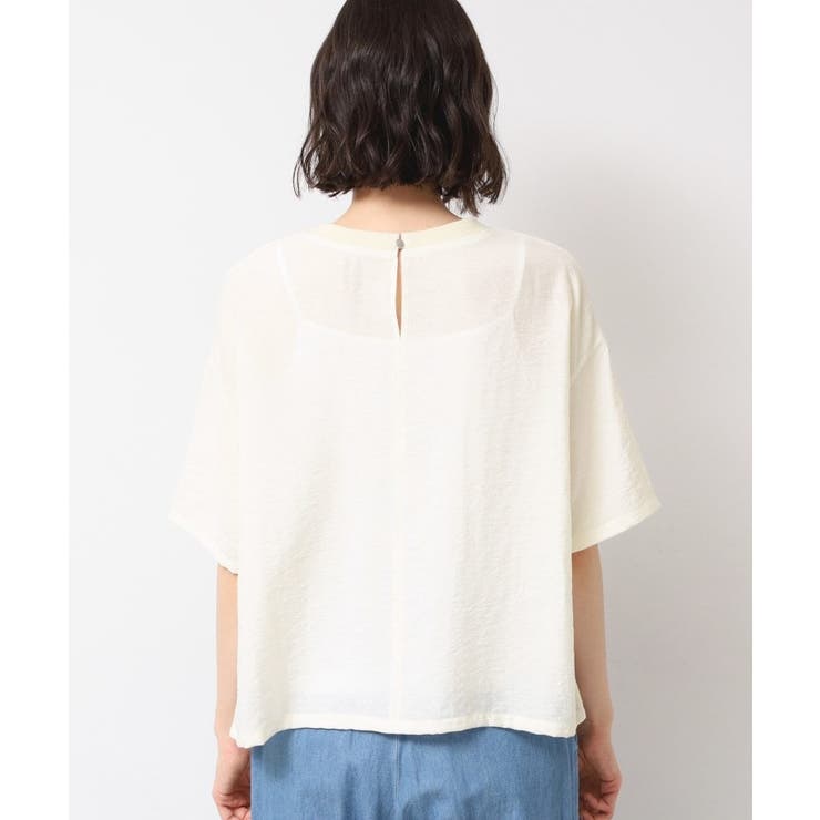 【洗える・4サイズ展開】ロゴ入りブラウス（XS～L） | Dessin | 詳細画像15 