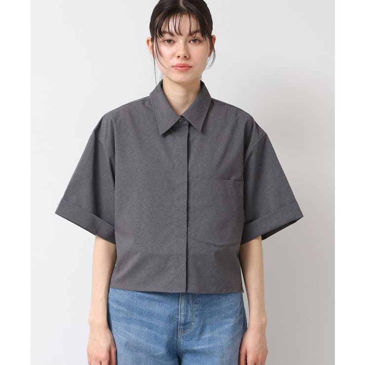 【撥水・セットアップ可能・洗える】ナイロンクロップド丈シャツ | Dessin | 詳細画像13 