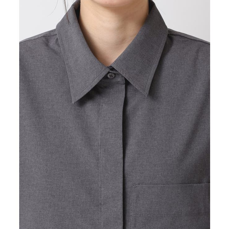 【撥水・セットアップ可能・洗える】ナイロンクロップド丈シャツ | Dessin | 詳細画像16 