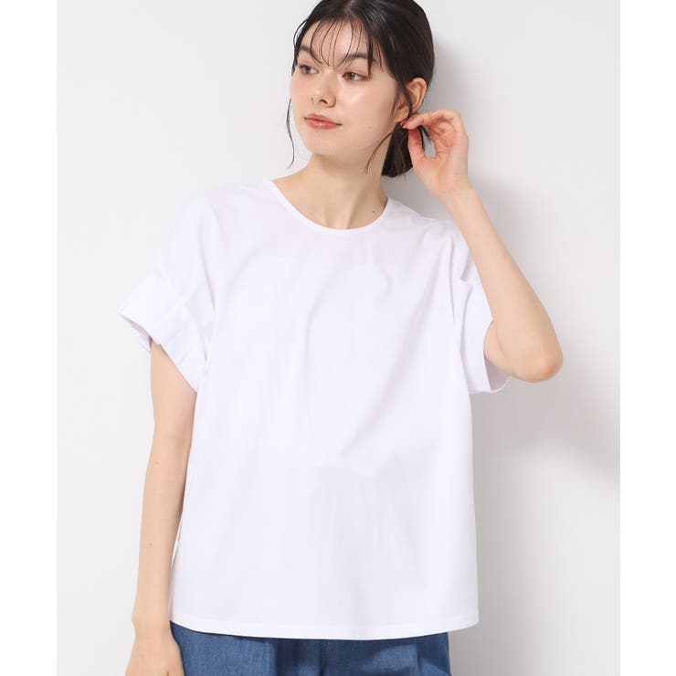 【洗える】袖タックデザインカットソー | Dessin | 詳細画像1 