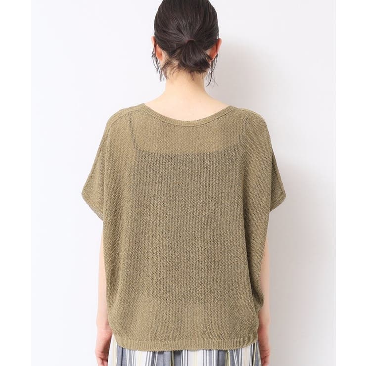 【日本製・洗える】シームレスラインVネックニット | Dessin | 詳細画像19 