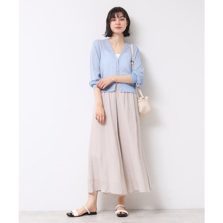 【UVカット・洗える】パール調ボタンシアーカーディガン | Dessin | 詳細画像12 