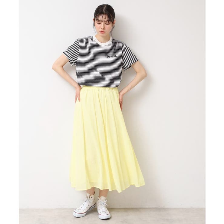 【ウエストゴム・洗える】コットンフレアースカート | Dessin | 詳細画像10 