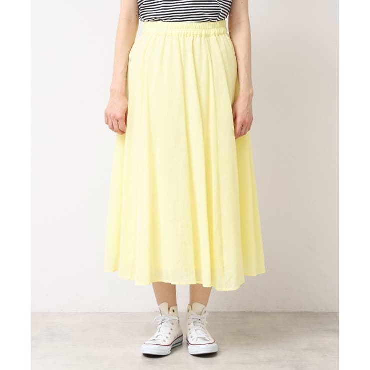 【ウエストゴム・洗える】コットンフレアースカート | Dessin | 詳細画像13 