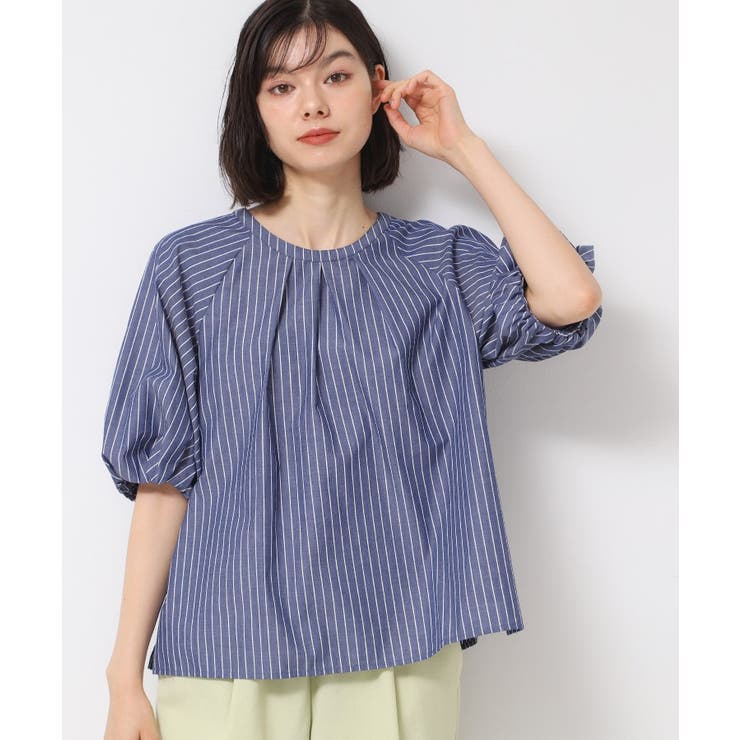 【洗える】ギャザー入りバルーンスリーブブラウス | Dessin | 詳細画像14 