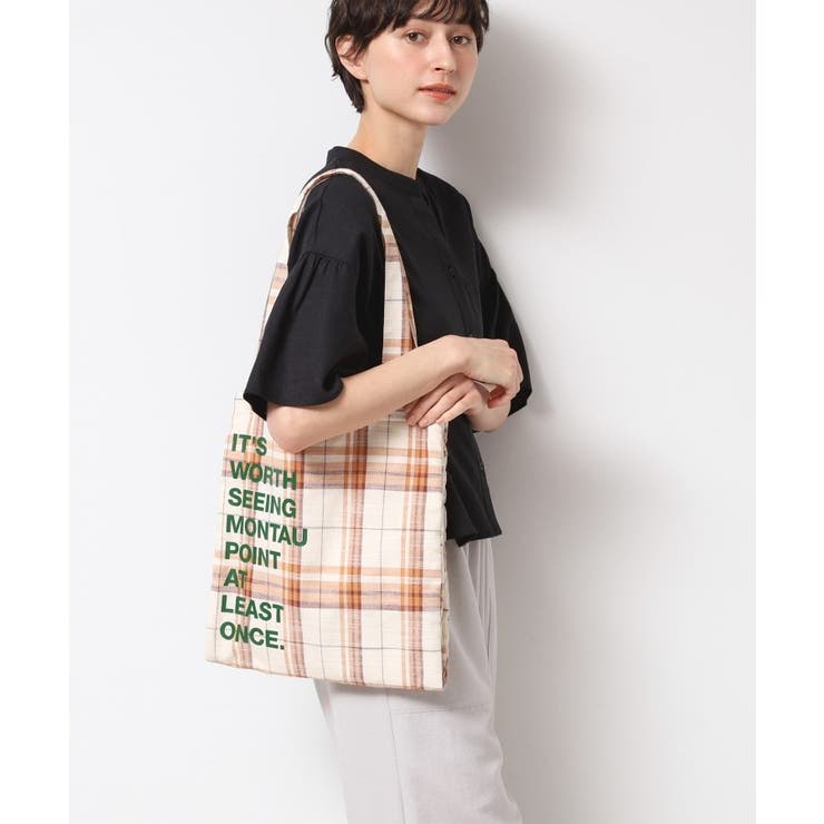 キャメルブラウン(241) | 【A4収納可・軽量】チェックトート | Dessin
