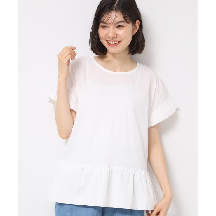 ◆【洗える】ラッフルドッキングカットソー | Dessin | 詳細画像1 