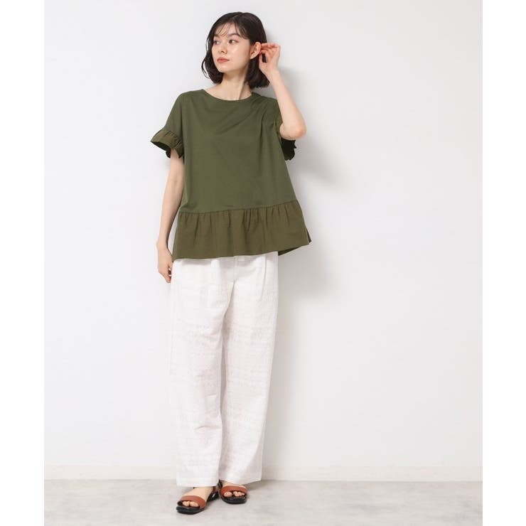 ◆【洗える】ラッフルドッキングカットソー | Dessin | 詳細画像7 