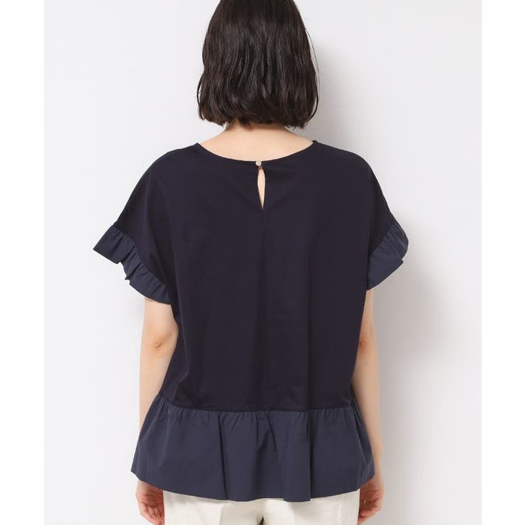 ◆【洗える】ラッフルドッキングカットソー | Dessin | 詳細画像15 