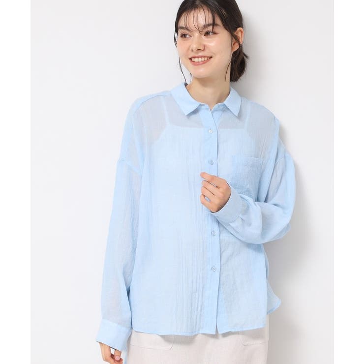 【洗える】シアーシャンブレーシャツ | Dessin | 詳細画像9 