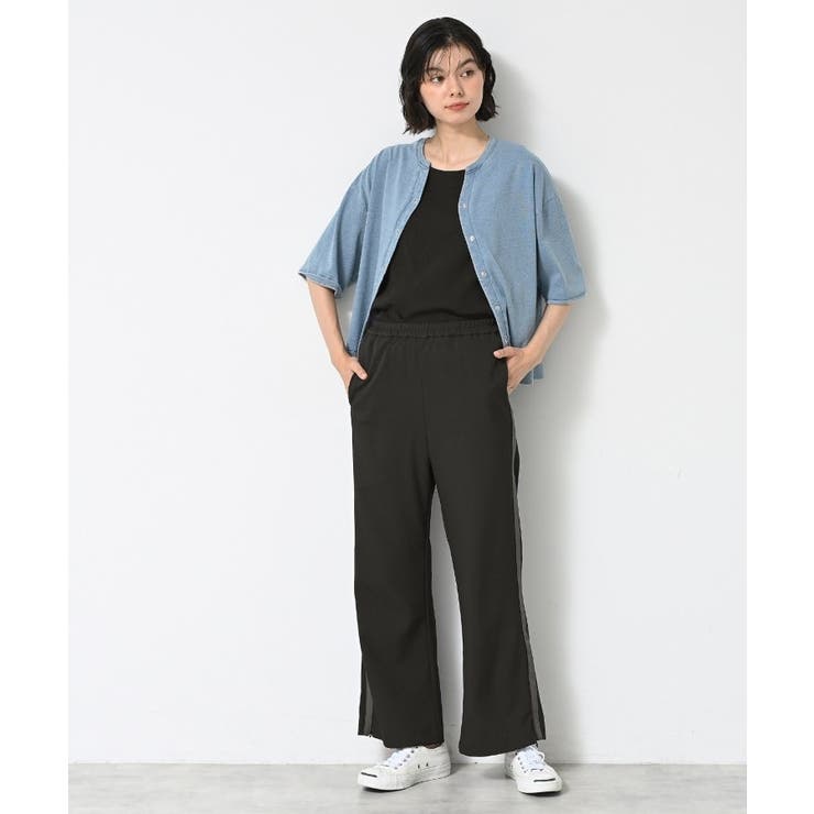 【接触冷感・洗える】フレアラインパンツ（サイドファスナ―付き） | Dessin | 詳細画像2 