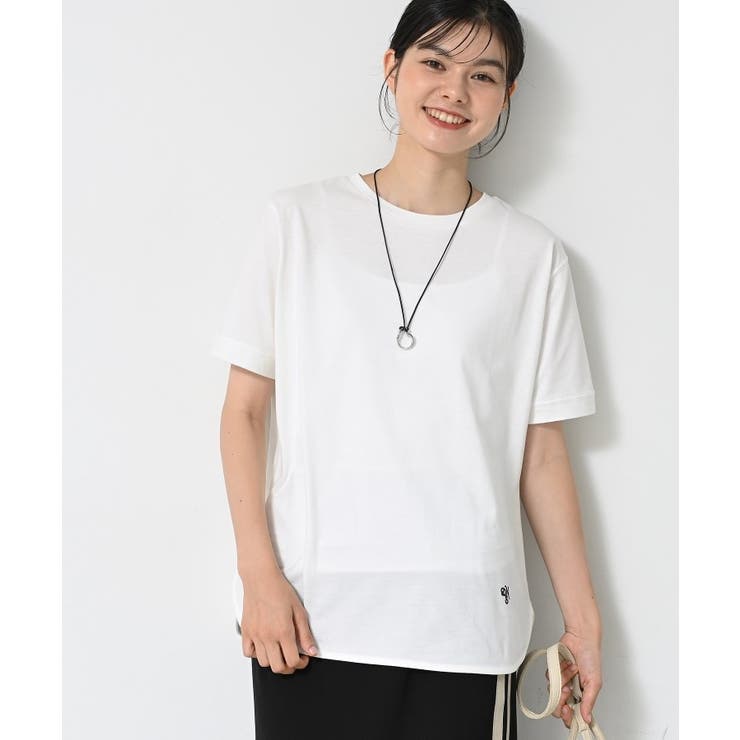 【洗える】シャツテール半袖Tシャツ | Dessin | 詳細画像1 